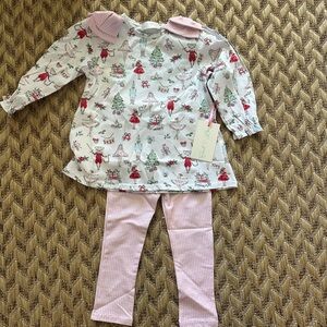 Christmas gingham set for girls